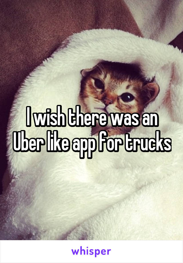 I wish there was an Uber like app for trucks