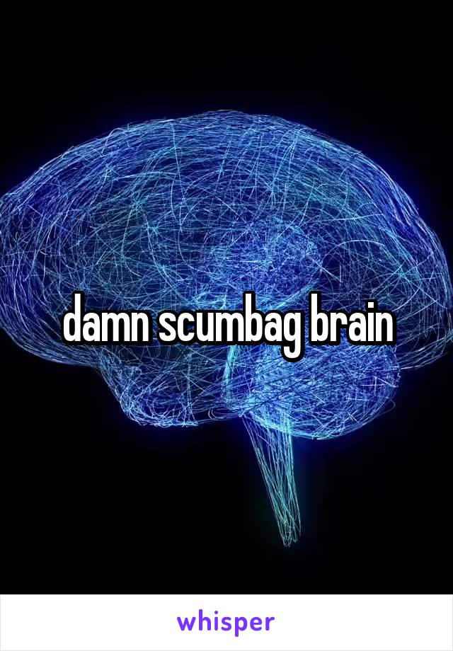 damn scumbag brain