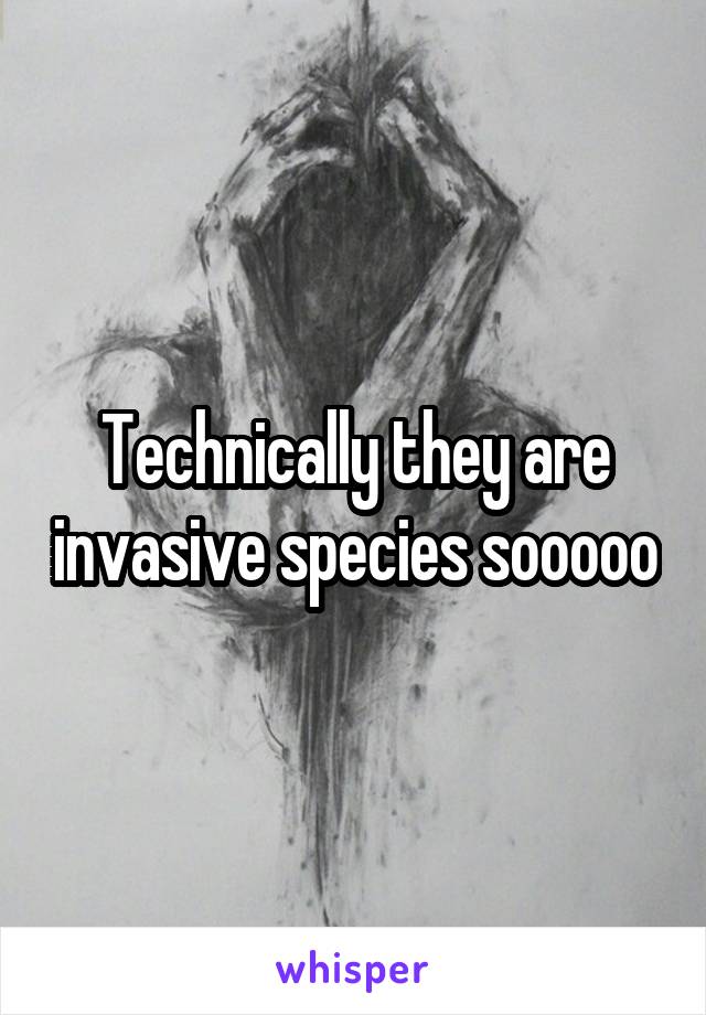 Technically they are invasive species sooooo