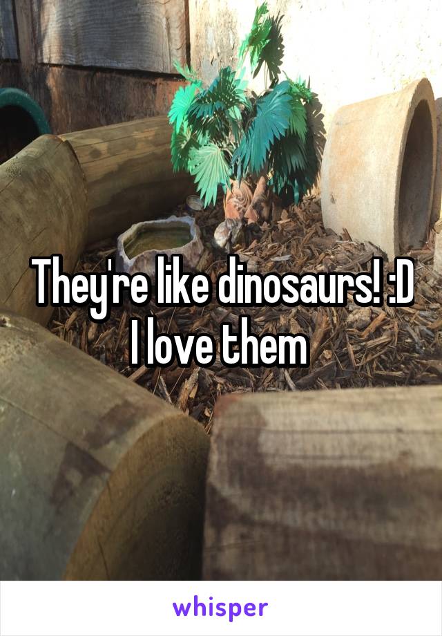 They're like dinosaurs! :D I love them 