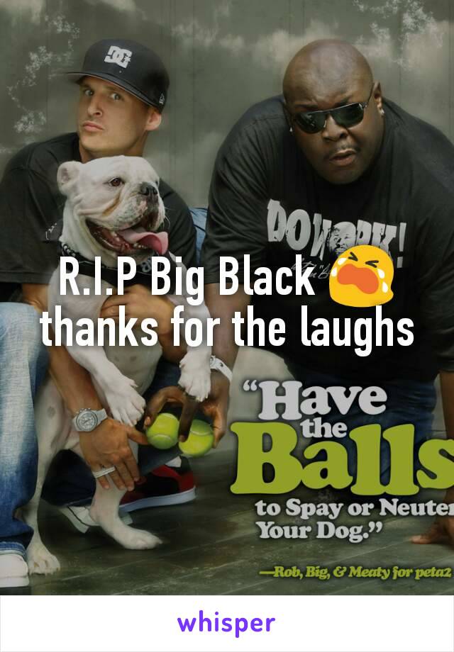 R.I.P Big Black 😭 thanks for the laughs
