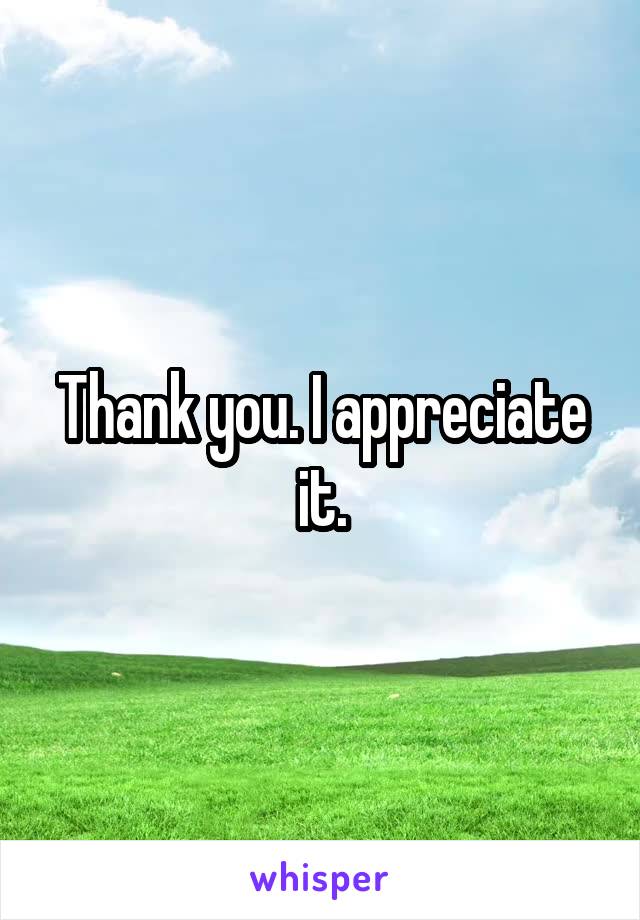 Thank you. I appreciate it.