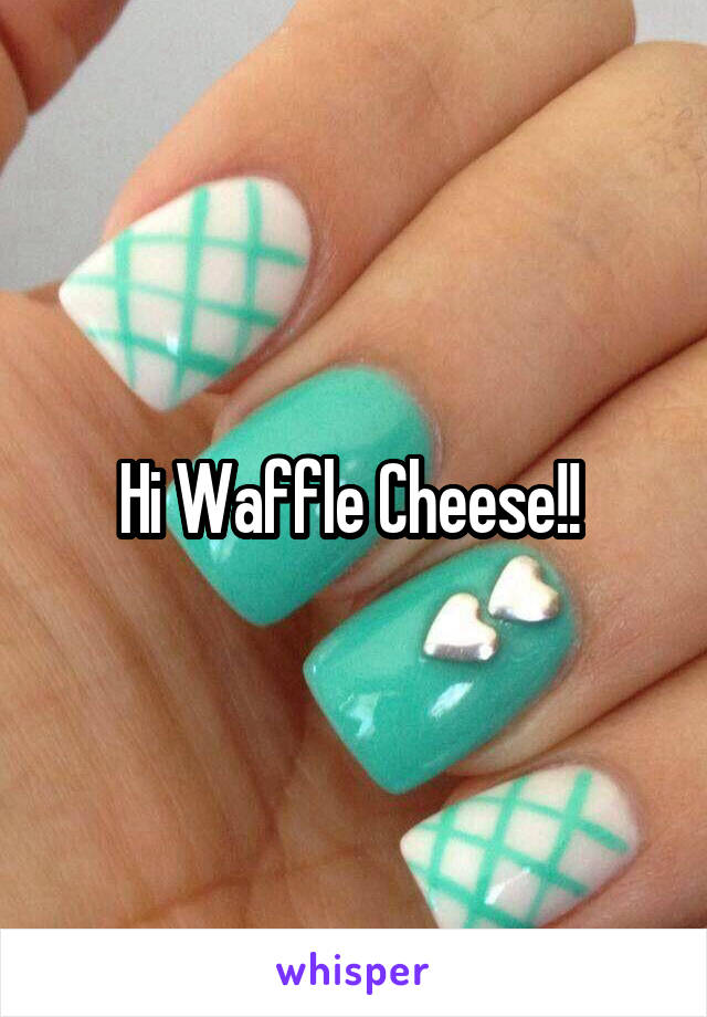 Hi Waffle Cheese!! 