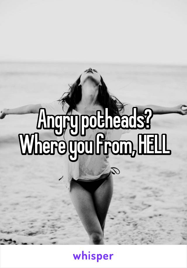 Angry potheads? Where you from, HELL