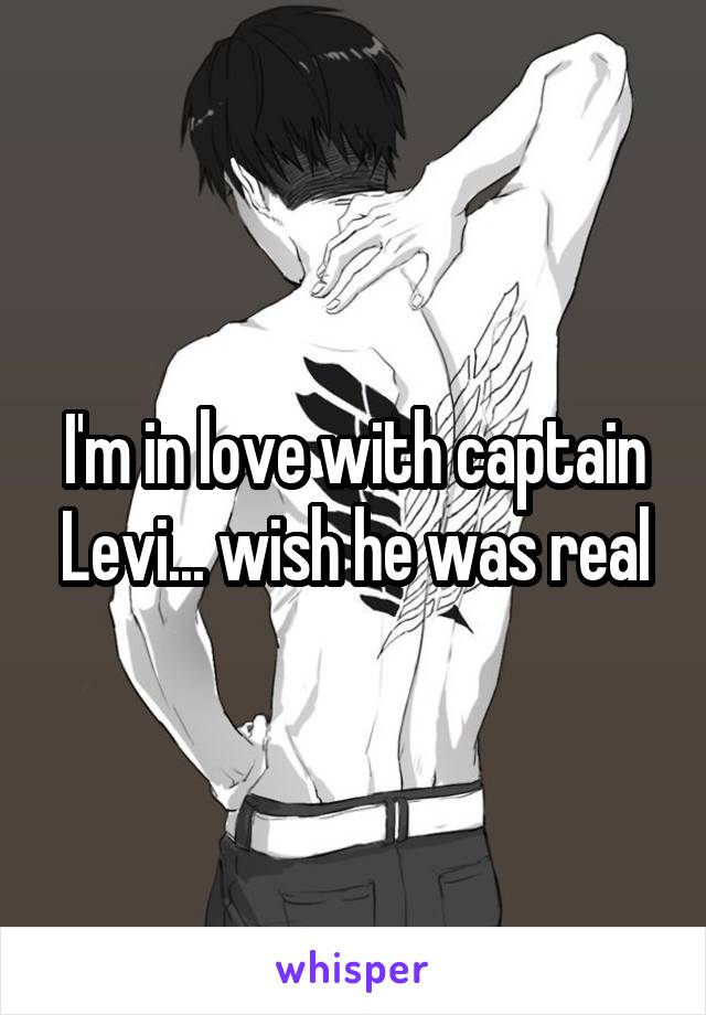 I'm in love with captain Levi... wish he was real