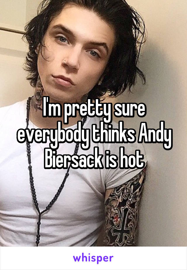 I'm pretty sure everybody thinks Andy Biersack is hot