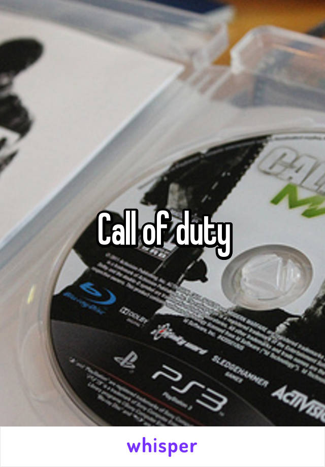 Call of duty