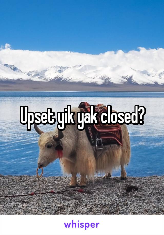 Upset yik yak closed?