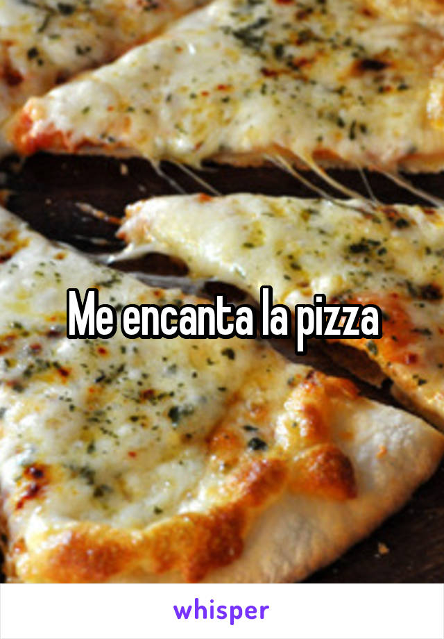 Me encanta la pizza