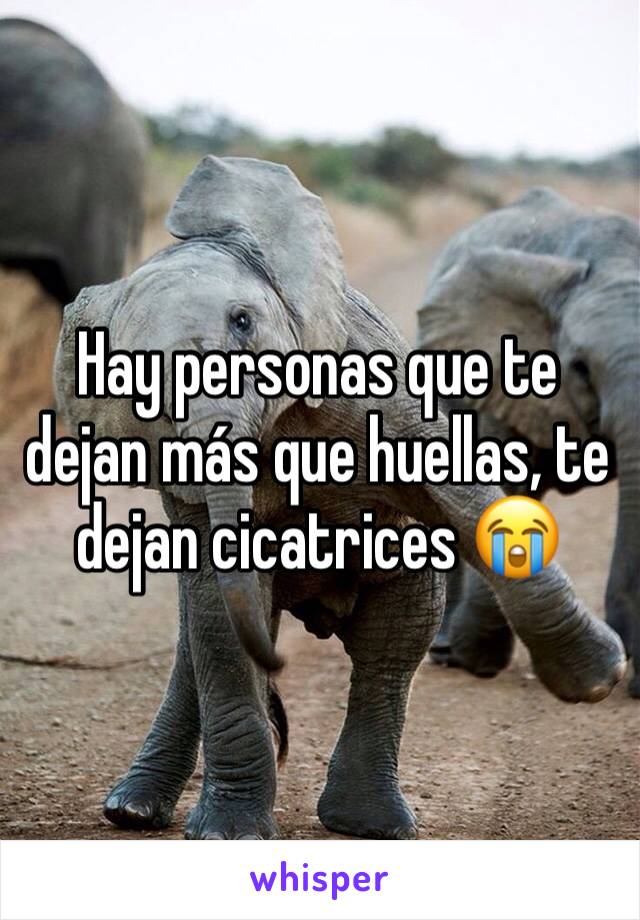 Hay personas que te dejan más que huellas, te dejan cicatrices 😭