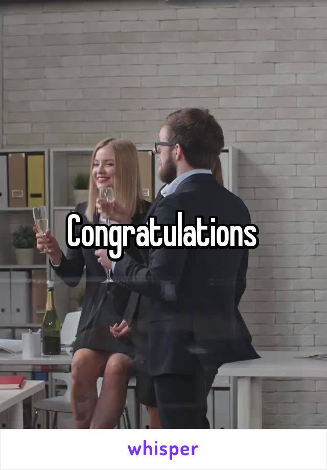 Congratulations 