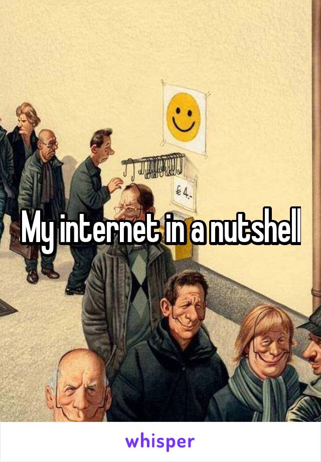 My internet in a nutshell