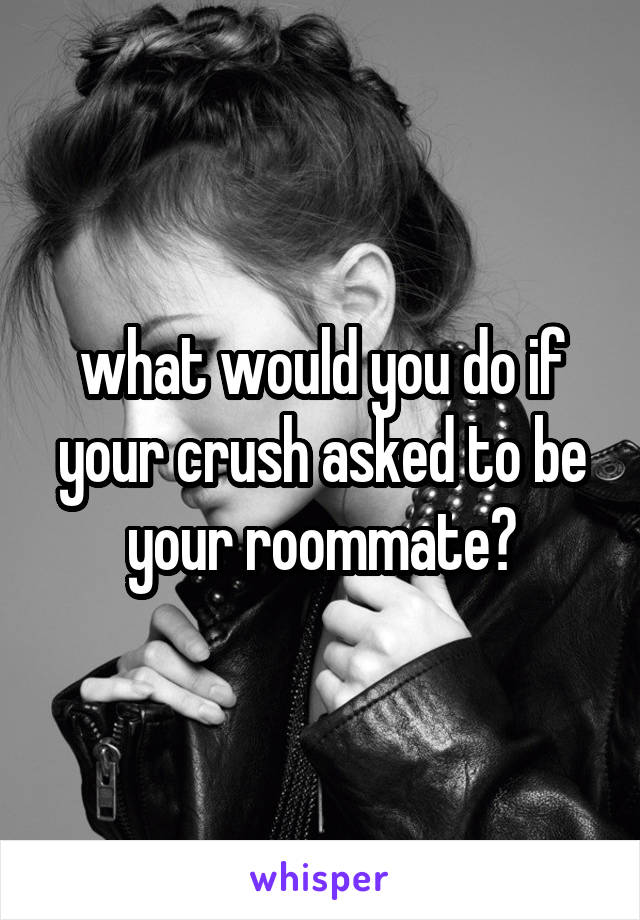 what would you do if your crush asked to be your roommate?