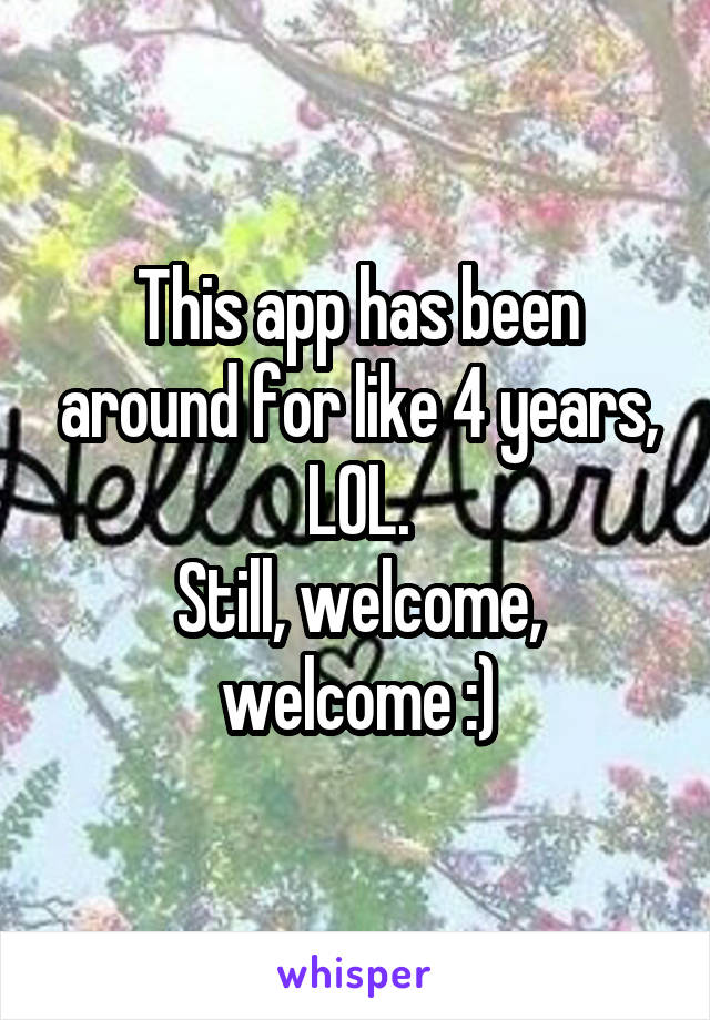 This app has been around for like 4 years, LOL.
Still, welcome, welcome :)