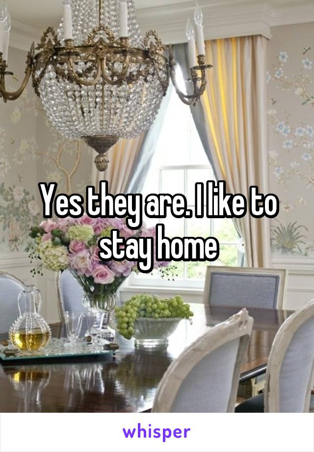 Yes they are. I like to stay home