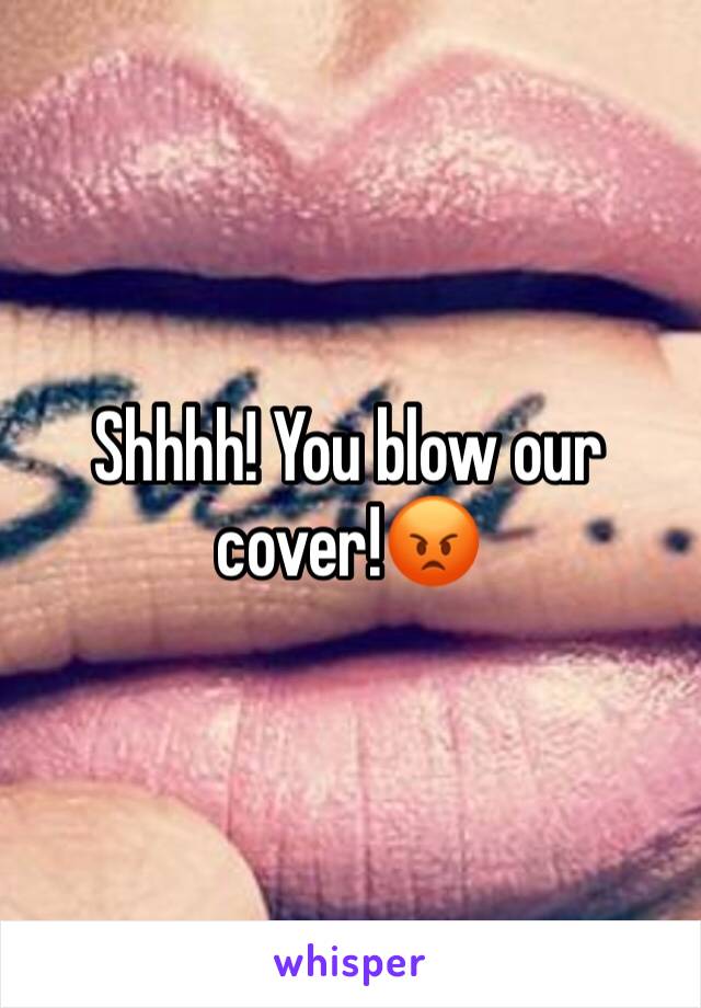 Shhhh! You blow our cover!😡