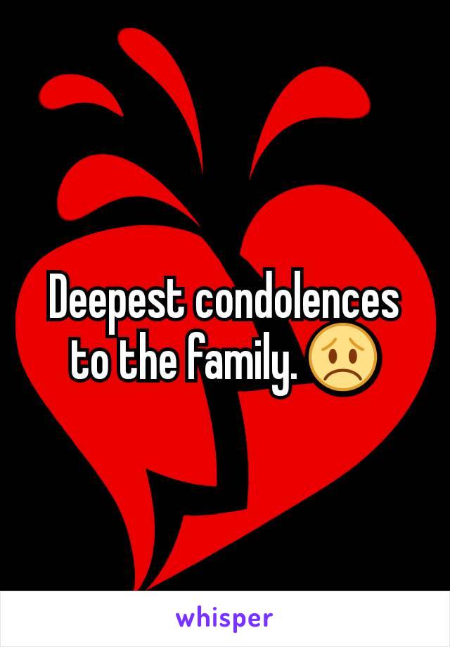 Deepest condolences to the family. 😞