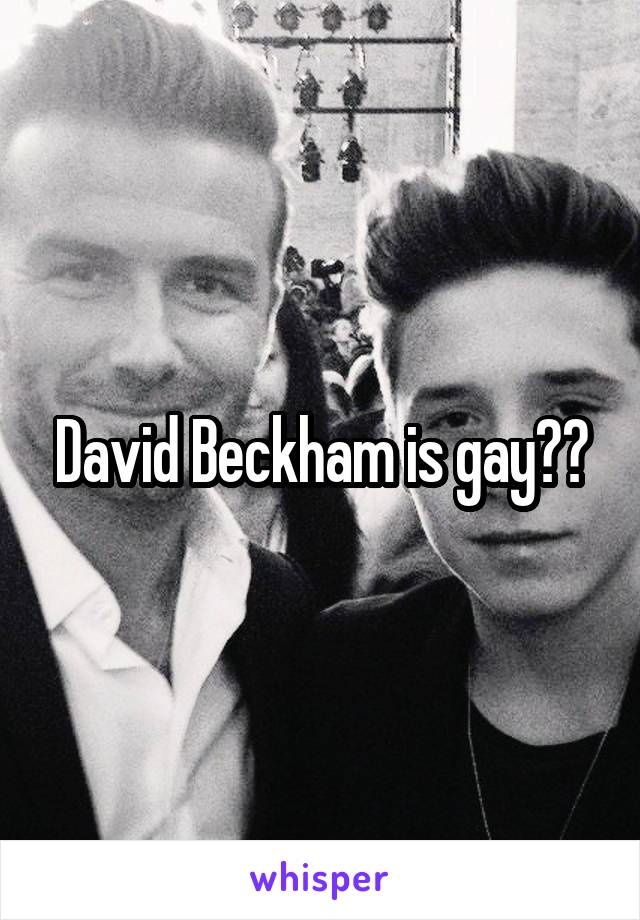 David Beckham is gay??