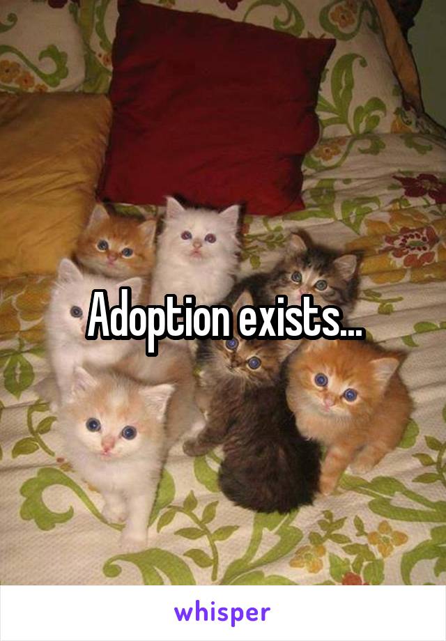 Adoption exists...