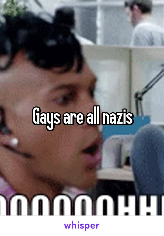 Gays are all nazis