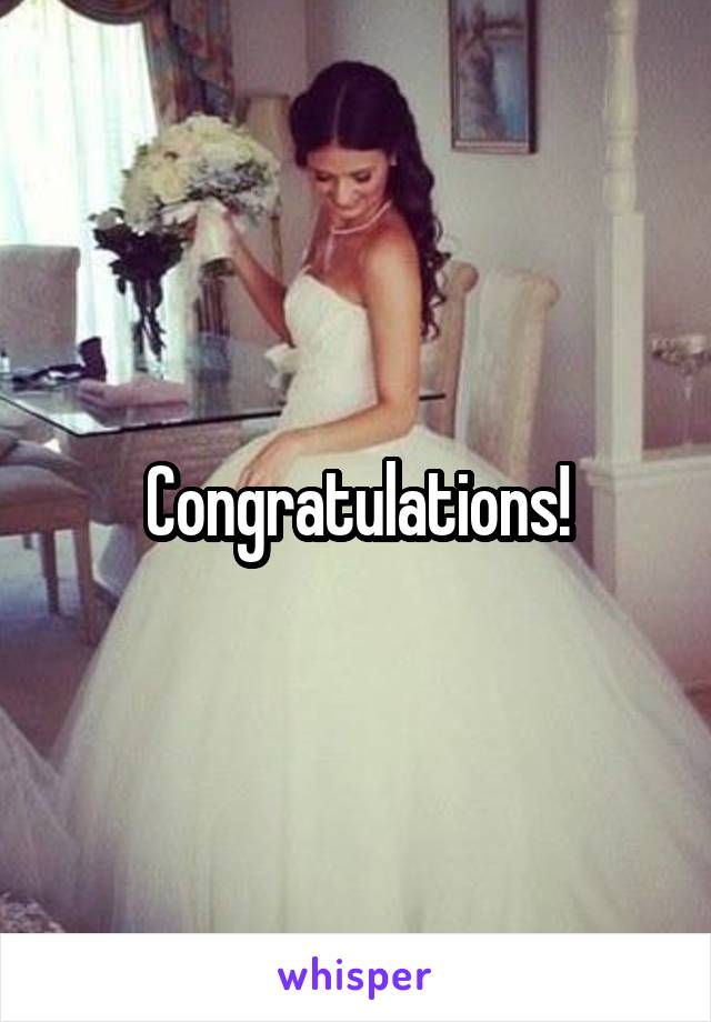 Congratulations!