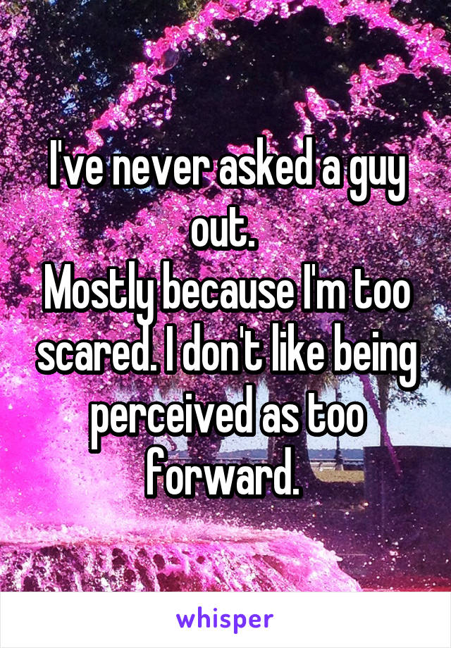 I've never asked a guy out. 
Mostly because I'm too scared. I don't like being perceived as too forward. 