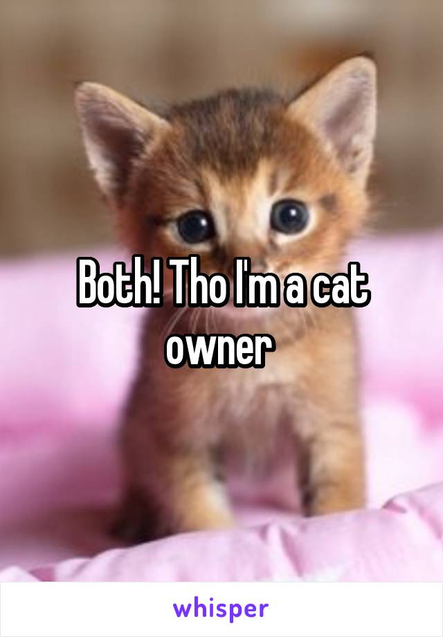 Both! Tho I'm a cat owner 