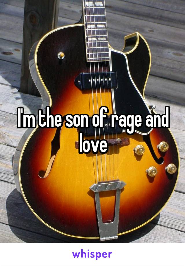I'm the son of rage and love