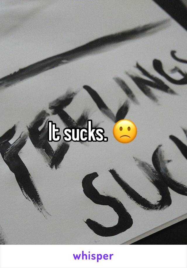 It sucks. 🙁