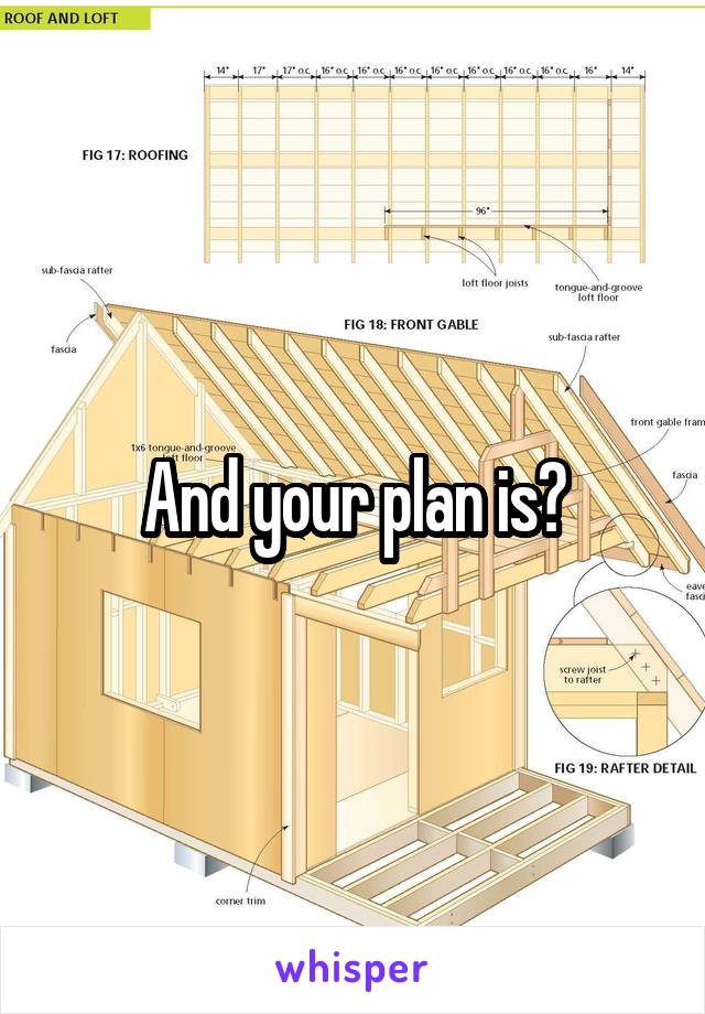 And your plan is?