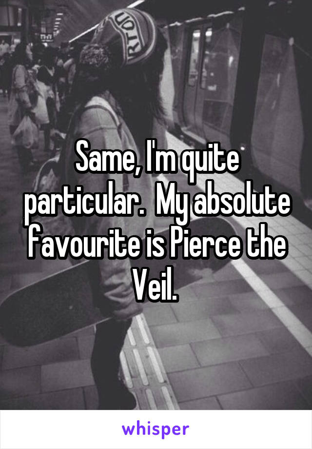 Same, I'm quite particular.  My absolute favourite is Pierce the Veil. 