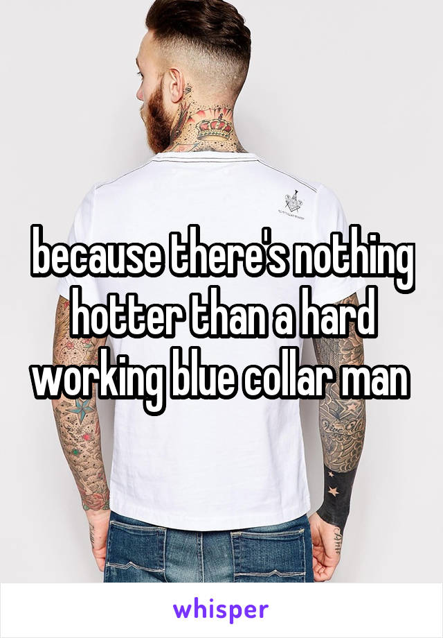 because there's nothing hotter than a hard working blue collar man 