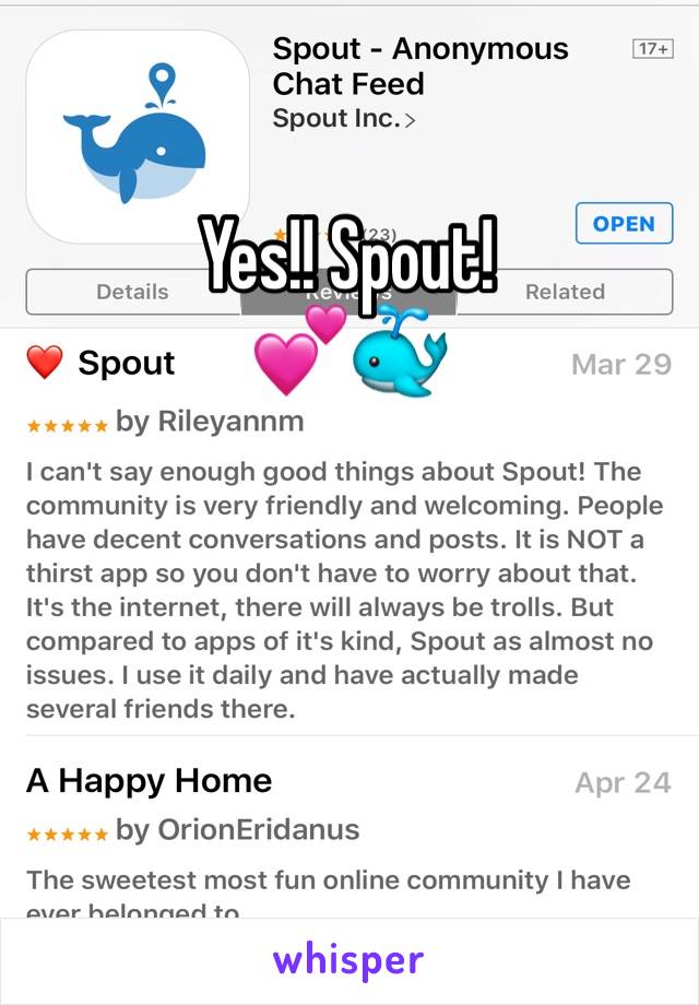 Yes!! Spout! 
💕🐳