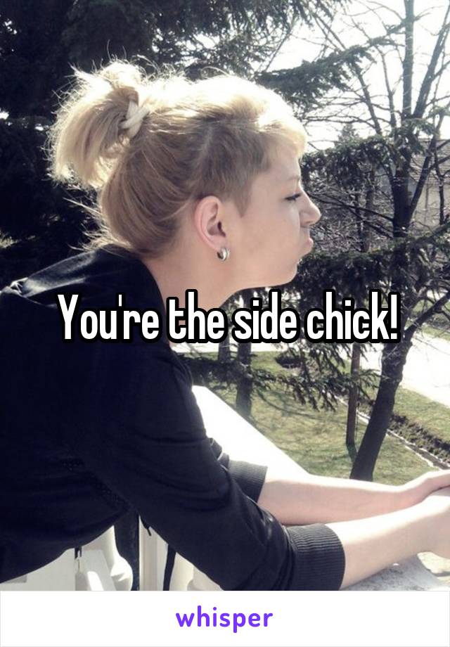 You're the side chick!