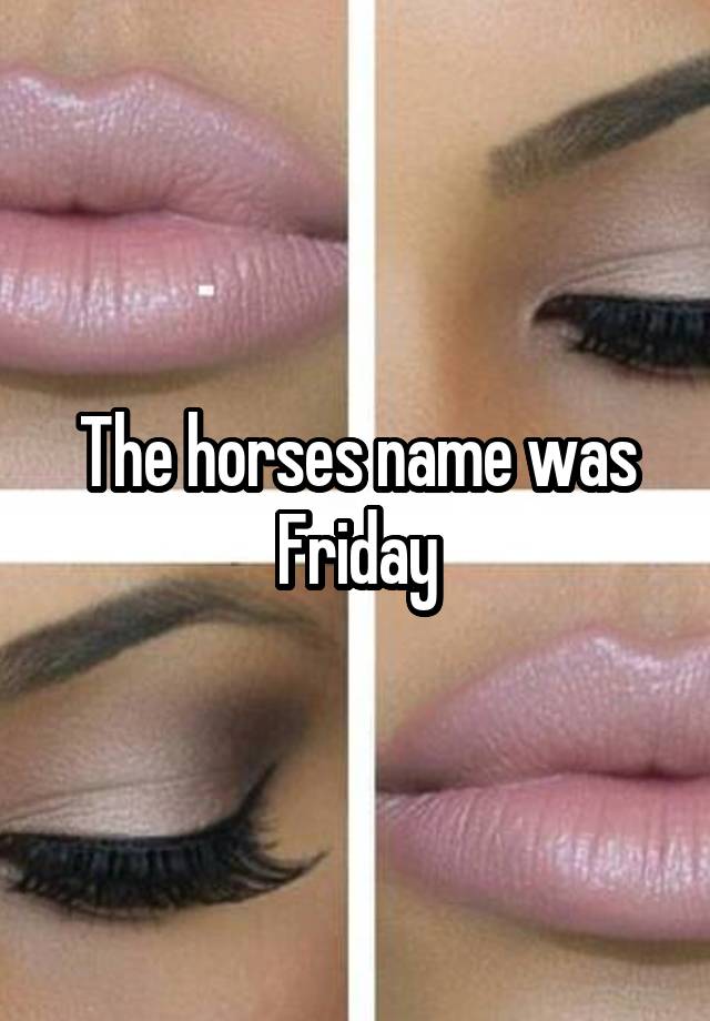 the-horses-name-was-friday