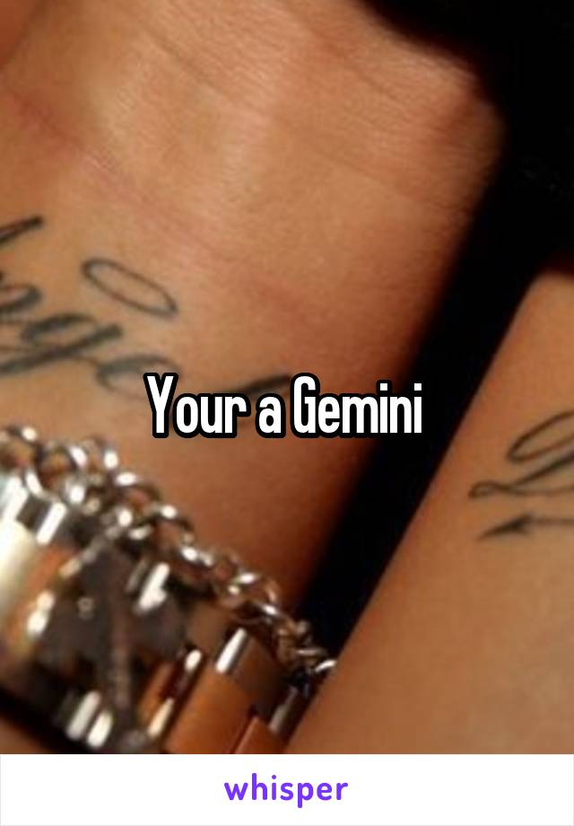 Your a Gemini 