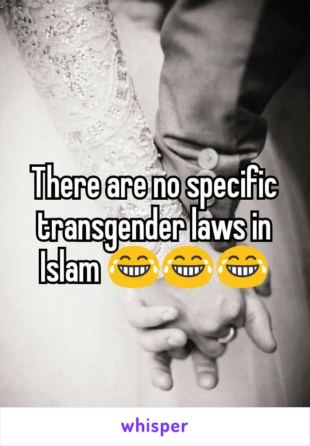 There are no specific transgender laws in Islam 😂😂😂