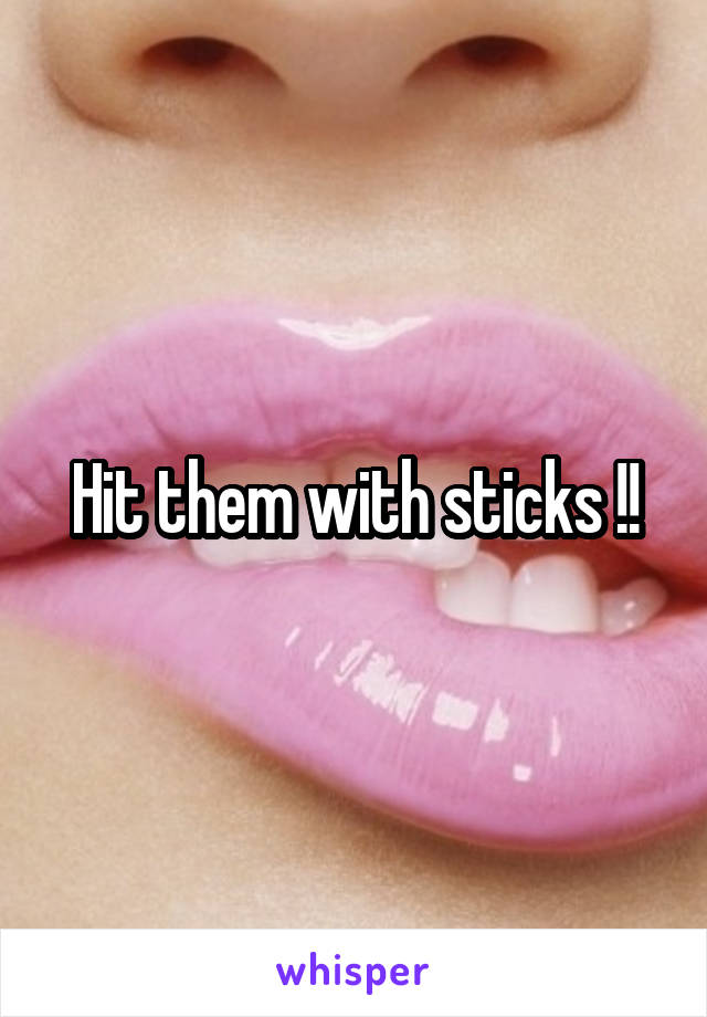 Hit them with sticks !!