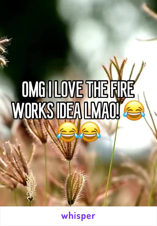 OMG I LOVE THE FIRE WORKS IDEA LMAO! 😂😂😂 