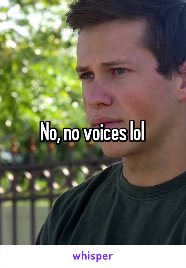 No, no voices lol 
