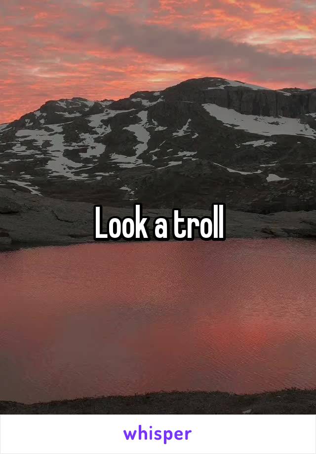 Look a troll