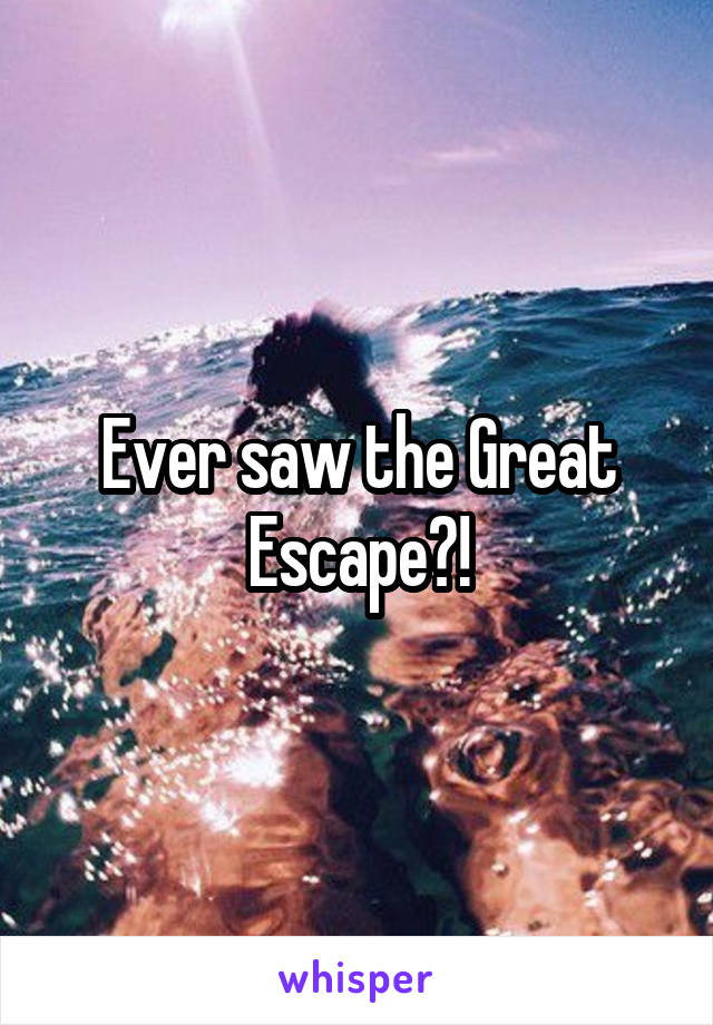 Ever saw the Great Escape?!