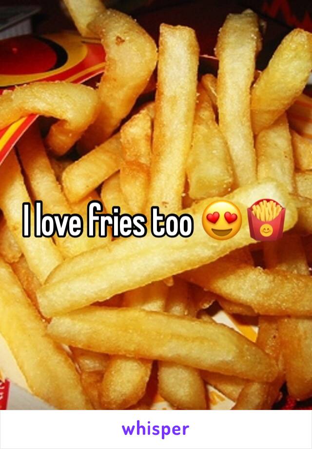 I love fries too 😍🍟