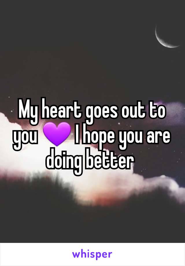 My heart goes out to you 💜 I hope you are doing better 