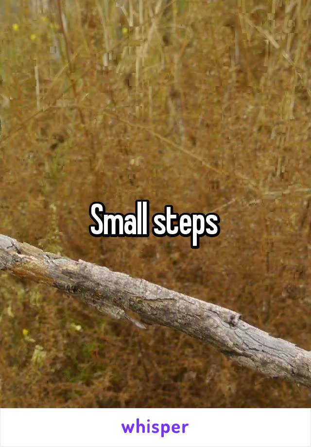 Small steps 