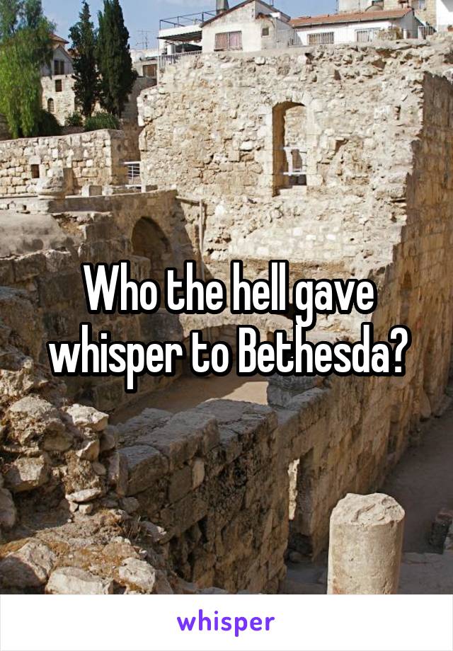 Who the hell gave whisper to Bethesda?