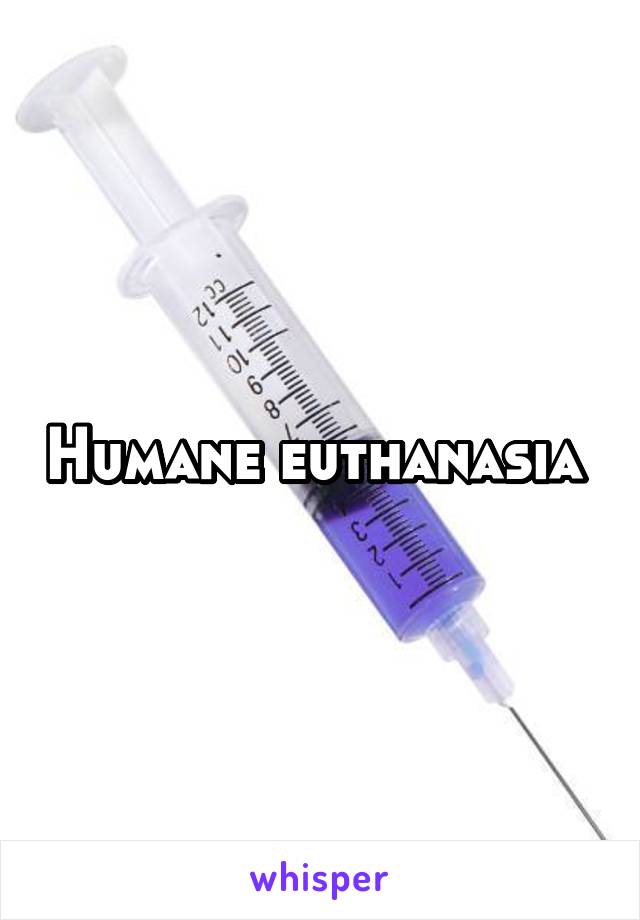 Humane euthanasia 