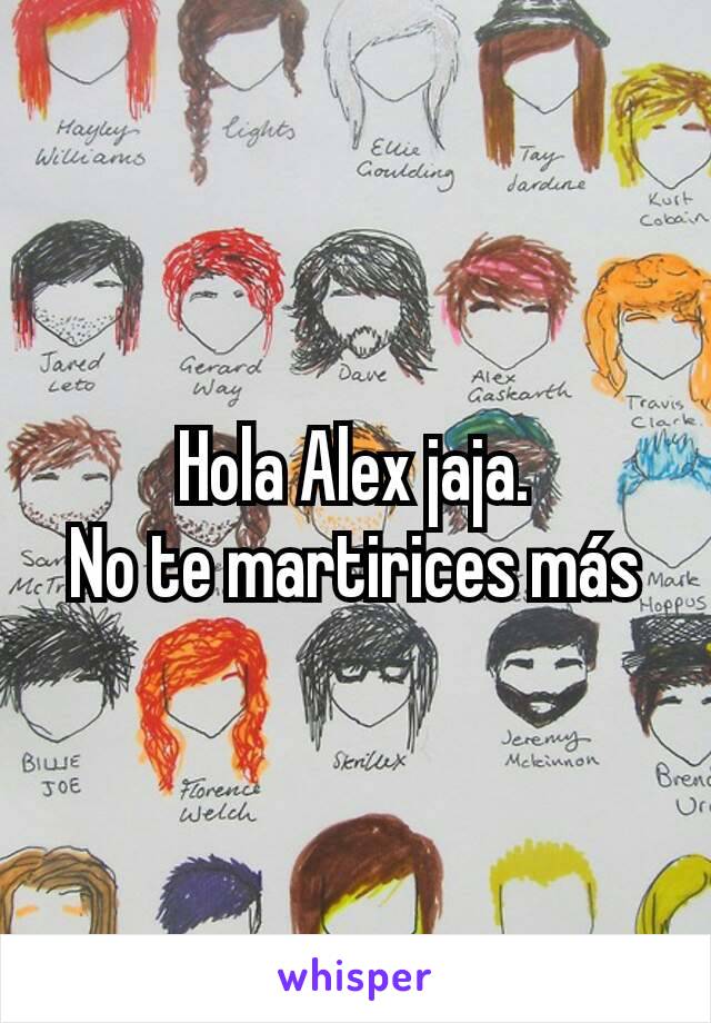 Hola Alex jaja.
No te martirices más