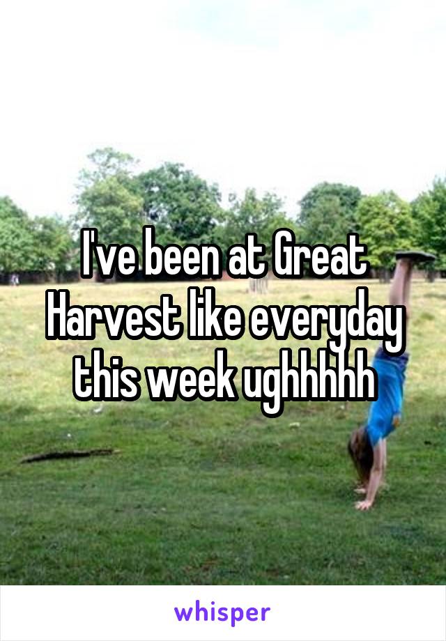 I've been at Great Harvest like everyday this week ughhhhh