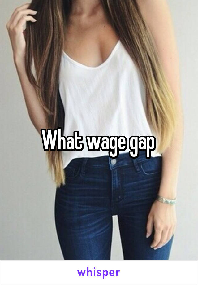 What wage gap 